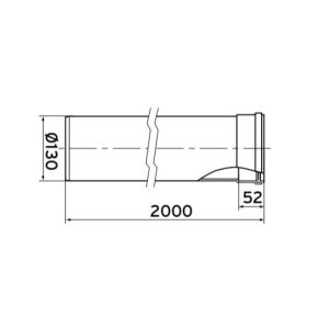 Protherm rurka predlzovacia 130mm - 2 m  T30K-2000