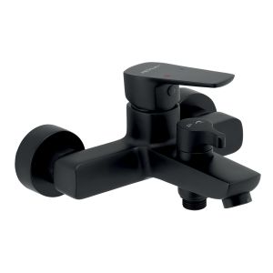 Bat.METALIA 58 Čierna matná Vaňová nástenná 150mm 58020,5 s príslušenstvom
