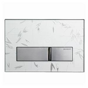 GEBERIT SIGMA 50, BIELE SKLO ORNAMENT