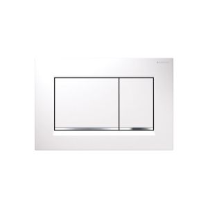 Geberit tlačítko Sigma 30 - biela/lesklý chróm/biela