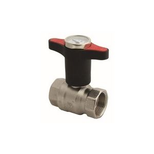 HERZ Vent.guľ.MOD.DN32 - 5/4"+teplomer FF červený