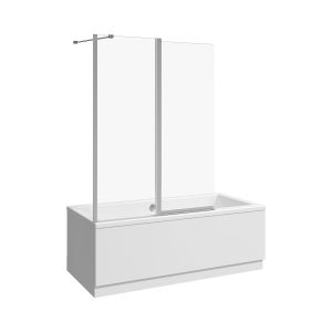 JIKA VANOVÁ ZÁSTĚNA 1150 MM LEVÁ/PRAVÁ, DVOJDÍLNÁ, STŘÍBRNÝ LESKLÝ PROFIL, 6MM T