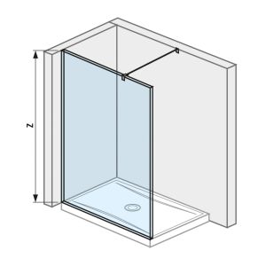 JIKA SPRCHOVÁ ZÁSTĚNA BOČNÍ  PURE 120 PERLA GLASS