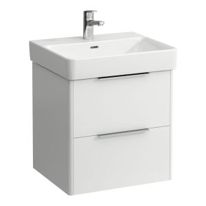 BASE - skrinka pre umývadlo Laufen Pro S 52x53,1x43,8 cm, 2 zásuvky, biela lesk