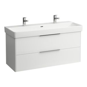 BASE - skrinka pre umývadlo Laufen Pro S 115,9x53,1x43,8 2 zásuvky, biela lesk