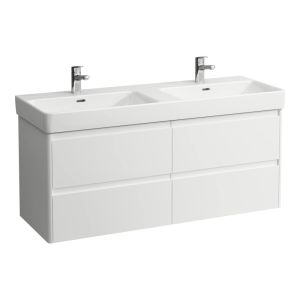 BASE 2.0 - skrinka pre umývadlo Laufen Pro S 130cm , 2 zásuvky, biela mat