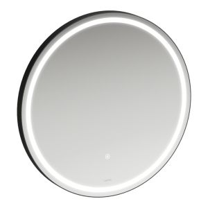 LAUFEN BASE 2.0 ZRKADLO S LED OSV. KRUH 60CM CIERNY RAM