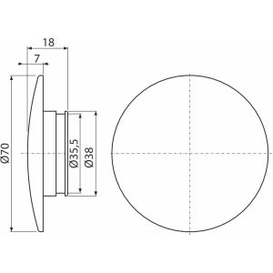 Alc.ND Zátka CLICK/CLACK 6/4" kov S1566-ND