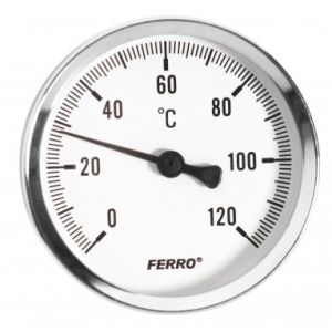 Ferro Teplomer 63/ 40 0-120+jimka   1/2" axial