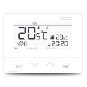 TECH 144 Termostat EU-292 V2 Čierny izbový regulátor, 2 - stav, bezdrôtový