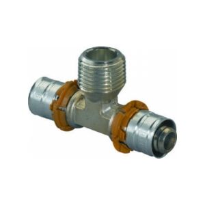 Uponor mosadzný T kus S-Press PLUS MLC 32-3/4"-32 ZV