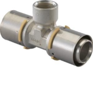 Uponor mosadzný T kus S-Press MLC 50-1"-50 ZD
