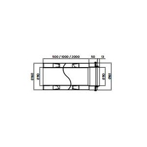 Vaillant komín 110/160 predlženie 0,5 m