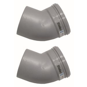 VAILL.koleno 45° . 130mm PP   2 ks