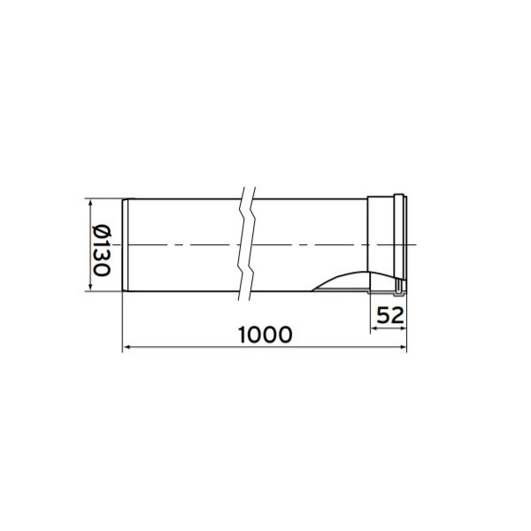 Protherm rurka predlzovacia 130mm - 1 m  T30K-1000