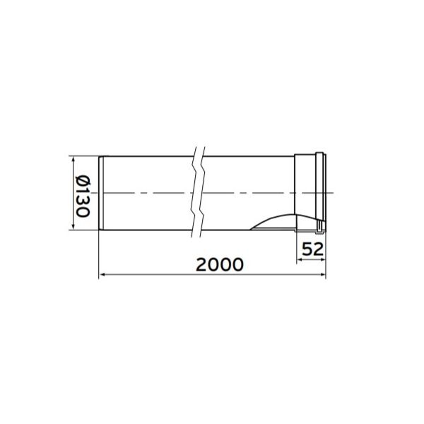 Protherm rurka predlzovacia 130mm - 2 m  T30K-2000
