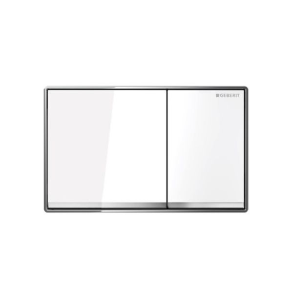 GEBERIT TLAČÍTKO SIGMA 60, BIELE SKLO