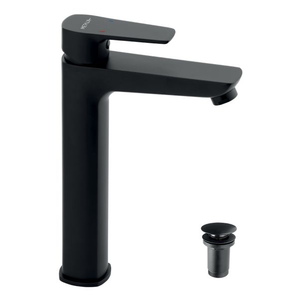 Bat.METALIA 58 umý.stoj.vysoká cierna 257mm s klik piletou 58503,0