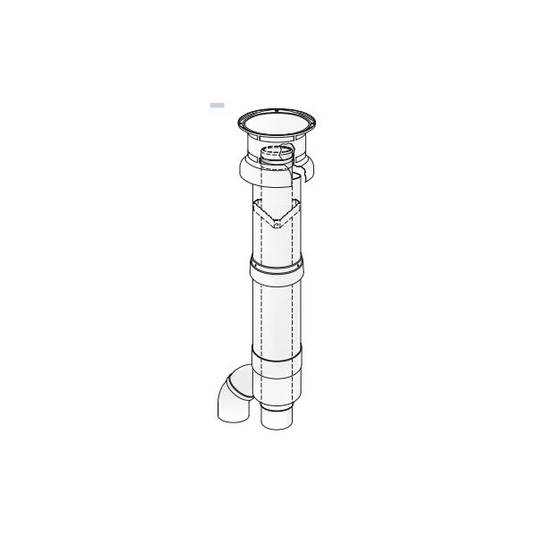 ODK.A5021002 Komin 2x80, priem.125mm Fe