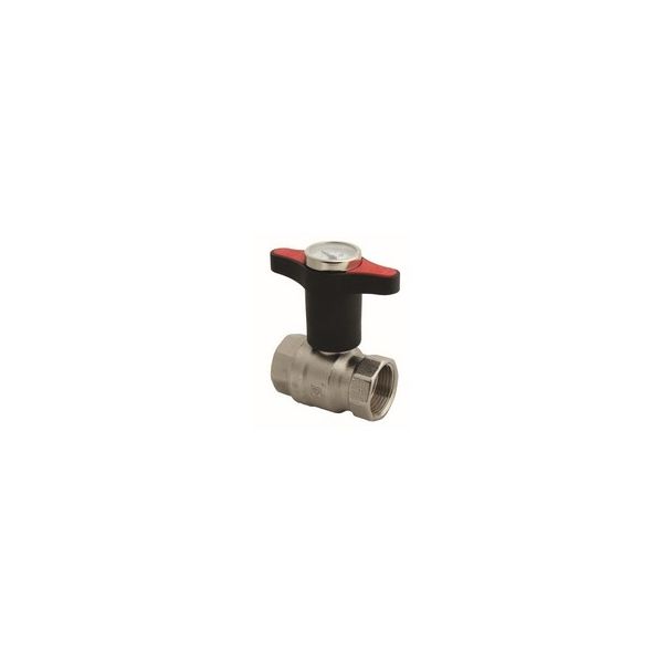 HERZ Vent.guľ.MOD.DN20 - 3/4"+teplomer FF červený  ZTI