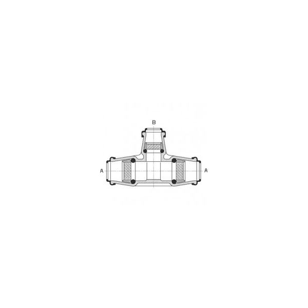 Hawle T kus  ISO 32-32-32  z POM