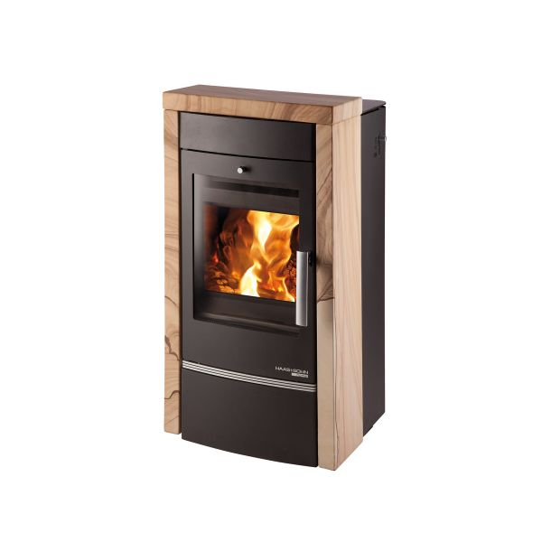 HAAS+SOHN Krb.pec VISBY II 10,2kW s vym.čierna/woodstone prestige