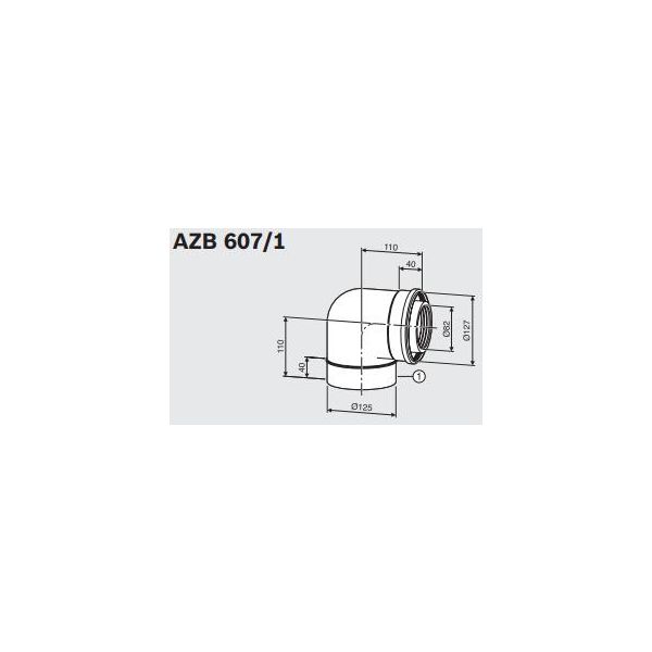 Junkers Bosch AZB 607/1 koleno 90