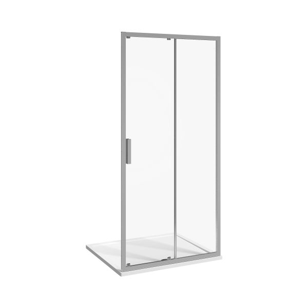 JIKA SPRCHOVÉ DVEŘE 1000 MM, LEVÉ/PRAVÉ, 1 POSUVNÝ A 1 PEVNÝ SEGMENT, STŘÍBRNÝ L