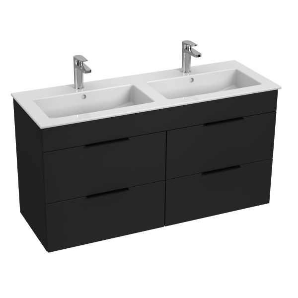 JIKA SKŘÍŇKA S 4 ZÁSUVKAMI VČETNĚ UMYVADLA 120 × 43 CM, CUBE