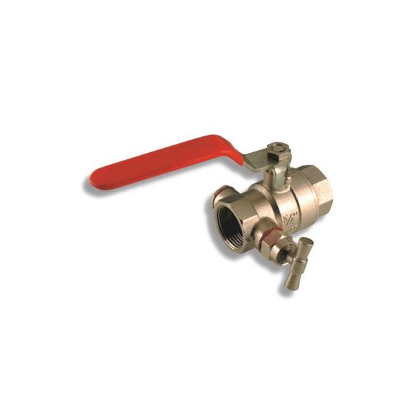 FERRO Vent.guľ.voda,dn20  3/4"s vypustom PN16