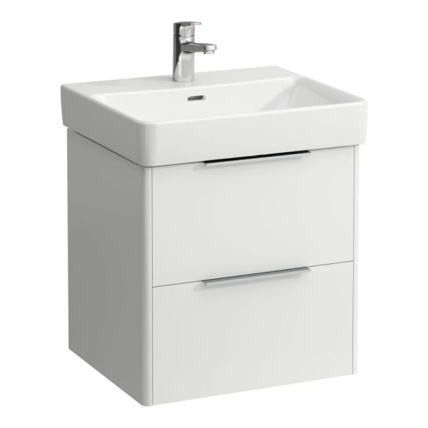BASE - skrinka pre umývadlo Laufen Pro S 52x53,1x43,8 cm, 2 zásuvky, biela lesk