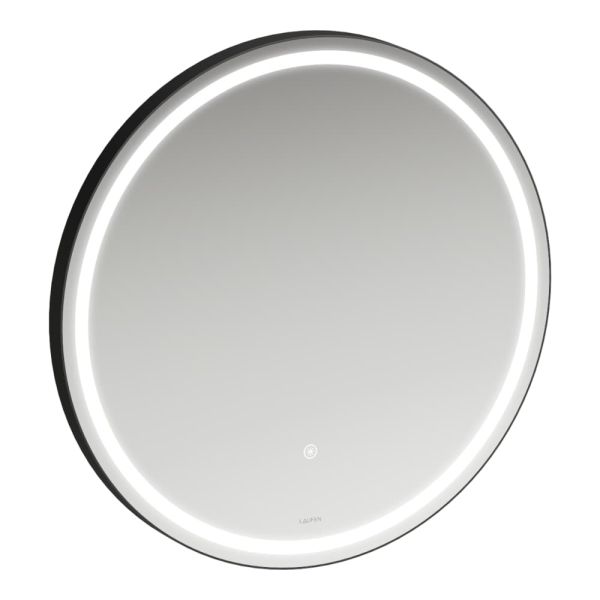 LAUFEN BASE 2.0 ZRKADLO S LED OSV. KRUH 60CM CIERNY RAM