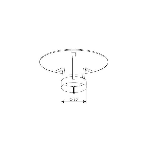 Protherm zakončenie zvislé -strieška pr.80mm SM2