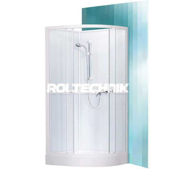ROTH Sprch.kut BOX Simple 80 oblý Bielý/Číre