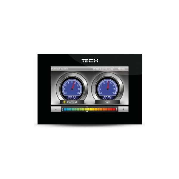 TECH Termostat EU-281 izbový regulátor, RS, BIELY