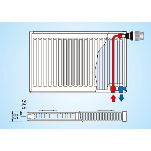 Radiátor KORAD SK 21VKL 400x2000     948W 3xDrziak